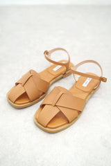 Brown woven sandals