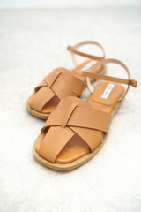 Brown woven sandals