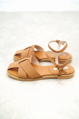 Brown woven sandals