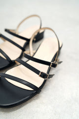 Black think straps sandals