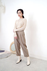 Choco brown pencil cut trousers