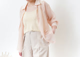 Sakura sheer chiffon shirt