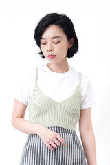 Mint knit cami top
