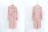 Pink 3 ways shirt dress w/ detail layering