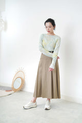 Green marble print top