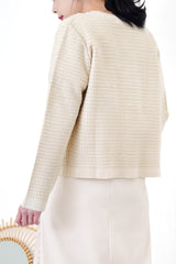 Ivory tweed cardigan