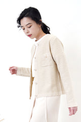 Ivory tweed cardigan
