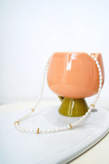 Pearl necklace w/ 925silver beads