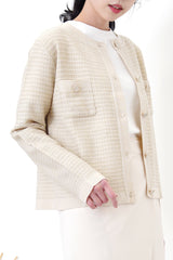 Ivory tweed cardigan