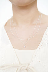 925 silver heart shape necklace