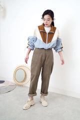 Patchwork windbreak in crop cut