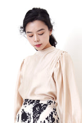 Flare cut skirt in Ink painted print