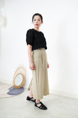 Grey khaki pleats skirt