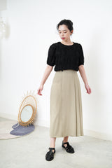 Grey khaki pleats skirt