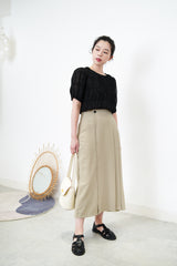 Grey khaki pleats skirt