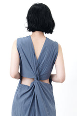 Steelblue one piece in twist open back