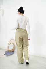 White checked pattern top 729WH
