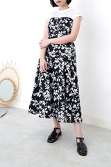 Black cami black floral dress w/ waist string