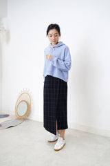 Lavender crop cut hoodie