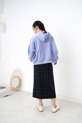 Lavender crop cut hoodie