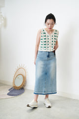 Green crochet vest