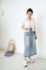 White summer outer w/ floral embroidery