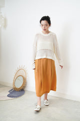 White crochet sweater