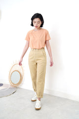 Beige pencil cut pants