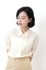 Light yellow short sleeves shirt
