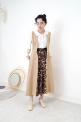 2 ways premium vest dress in beige