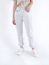 Off white wash out jeans in pencil cut