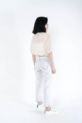 Off white wash out jeans in pencil cut