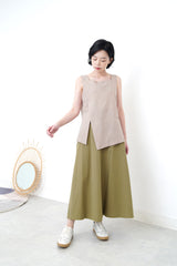 Khaki skirt in wrap style