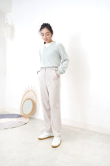 Light grey pencil cut trouerser w/ belt