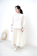 Light grey sweatshirt in letters embroidery