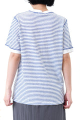 Navy stripes cotton top