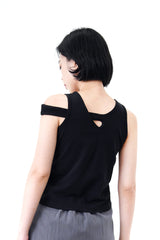 Black overlaping vest