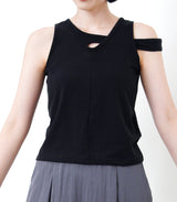 Black overlaping vest