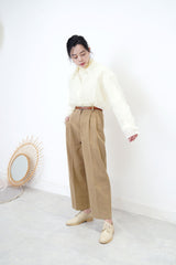 Ivory sheer texture shirt