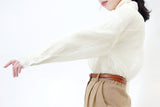 Ivory sheer texture shirt