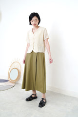 Khaki skirt in wrap style