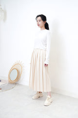 White basic soft top in crop cut