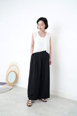 Black wide leg summer culottes