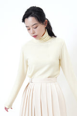 Ivory turtle neck cotton inner