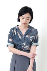 Grey oversized surfer shirt
