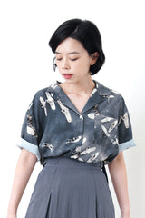 Grey oversized surfer shirt
