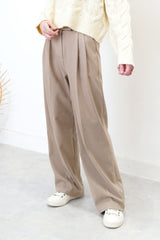 Choco brown straight cut trousers