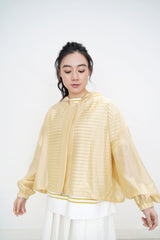 Spring yellow jacket in flare cut