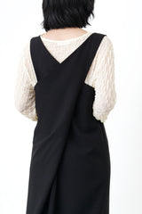 Cream sheer top in wavy texture