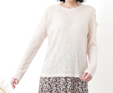 Ivory top in cut out sleeves detail